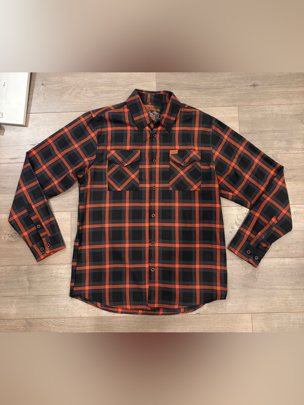 DIXXON Co "THE PAN" Flannel Long Sleeve Button Up Shirt Men’s Sz L
